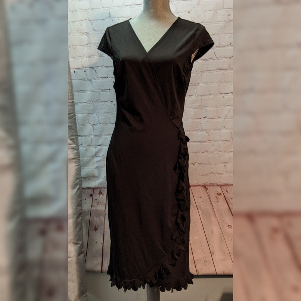 BCBGMaxAzria black wrap dress